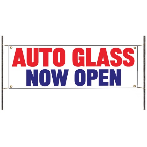 Auto Glass Now Open Repair Shop Unique Novelty Indoor Outdoor Vinyl Banner Sign eBay