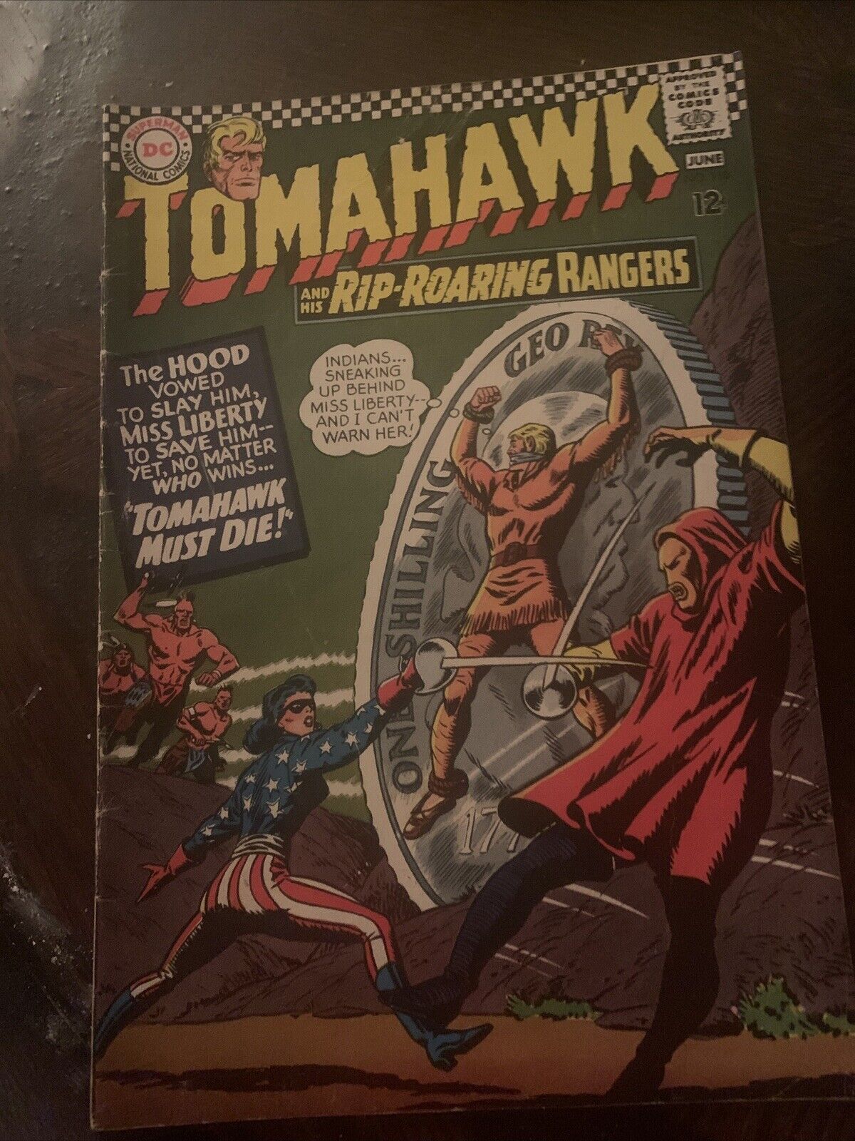 Tomahawk #110- D.C. WESTERN SILVER AGE COMIC 1967 MISS LIBERTY