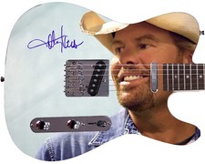 Guitare photo dédicacée Toby Keith 
