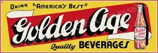 Golden Age Beverages 6" x 18" Metal Sign