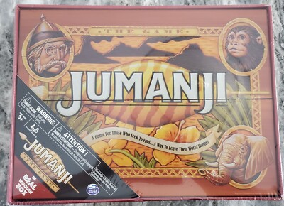 JUMANJI Board Game Real Wood Wooden Box Case Edition Sealed Spin Master