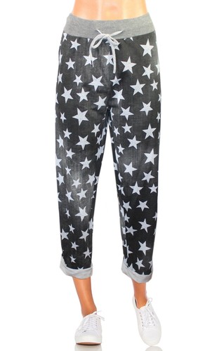 Pantaloni felpati Distressed Used Look Star Stern Baggy 7/8 pantaloni nuovi taglia 44 46 L XL - Foto 2 di 6