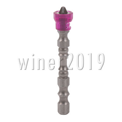 1/4'' Hex Shank Steel Magnetic Screwdriver Bit 2.56'' Length Power Driver Purple
