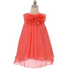 CORAL Size 14 Flower Girl Dress Birthday Summer Recital Formal Party