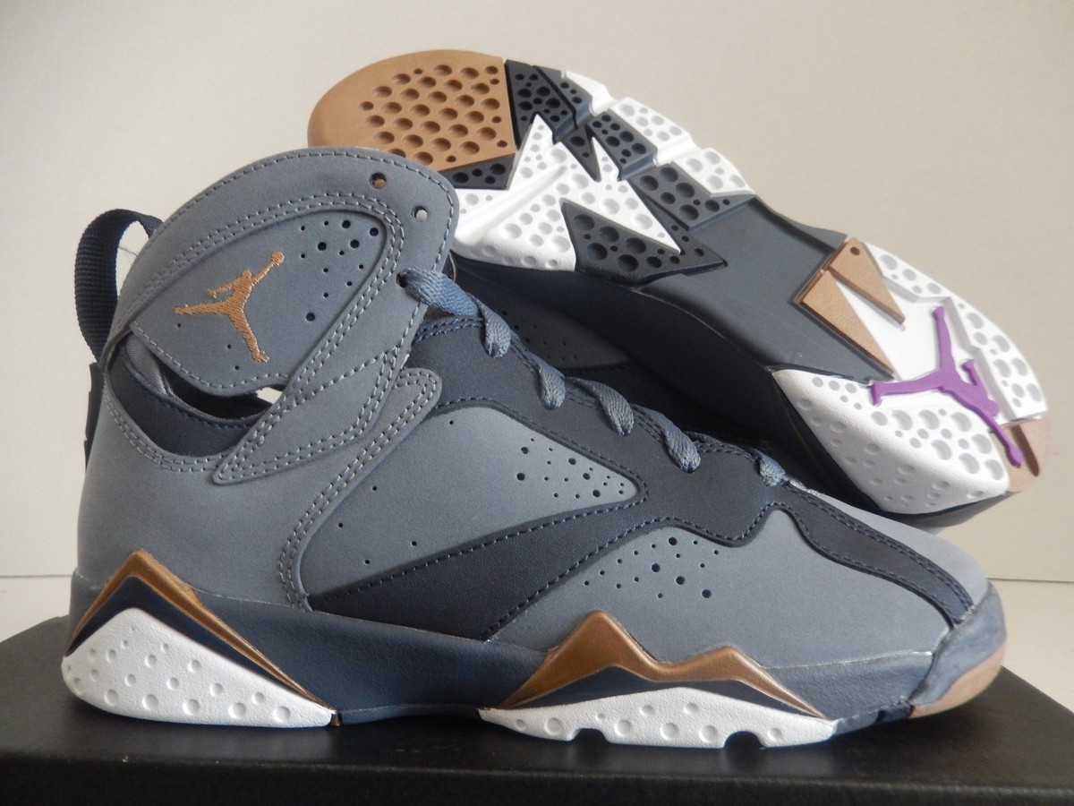 NIKE AIR JORDAN 7 RETRO (GG) BLUE DUSK-GOLD SZ 7.5Y -WOMENS NIKE AIR JORDAN 7 RETRO (GG) BLUE DUSK-GOLD SZ 7.5Y -WOMENS