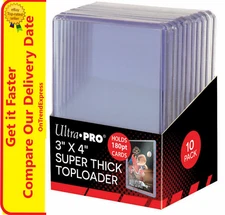 10 Ultra PRO Thick 180pt Card Toploaders Topload Holders Toploader Loaders 3x4"