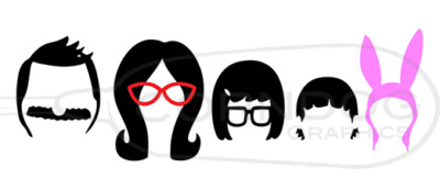 Belcher Family STICKER VINYL DECAL ADULT SWIM CARTOON NETWORK BOB'S BURGERS TINA