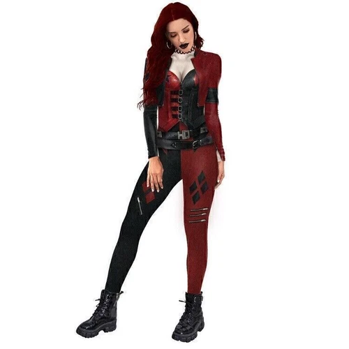 NEU Harley Quinn Damen Cosplay The Suicide Squad Overall Party Kostüme Halloween - Bild 5 von 13