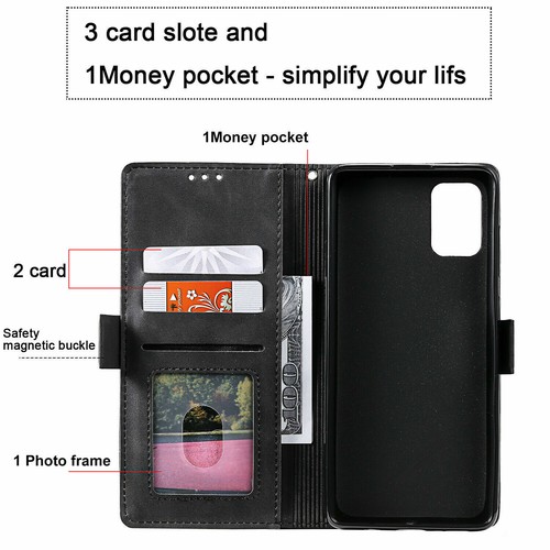 Leather Wallet Flip Case For Samsung Galaxy S25 S24 S23 Ultra S22 S21 S20 Note20 - Picture 4 of 75