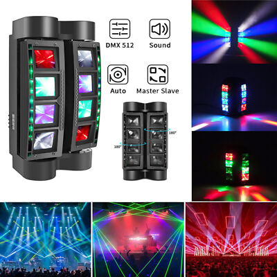 80W 8 LED Bühnenlicht RGBW Spider Moving Head DMX512 für Party Show Weihnachten