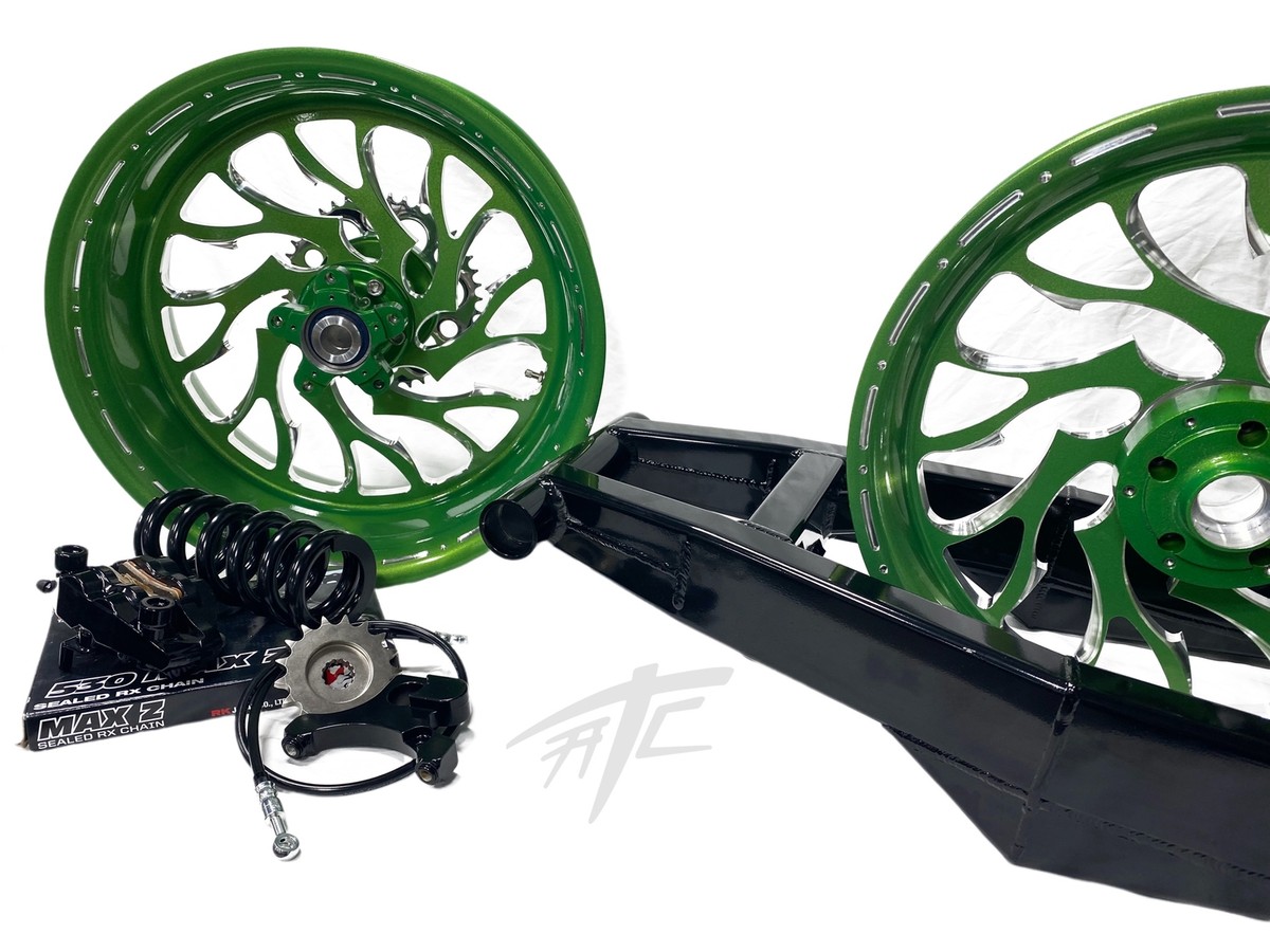 hashiyan　ベリック2点セット 2012-2020 Kawasaki 240 ZX-14R Stealth Fat Tire Kit Illusion