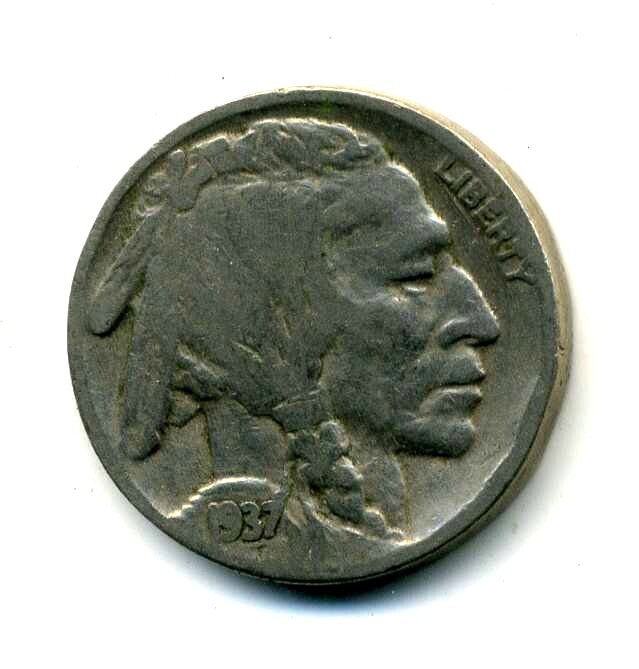 1937 P Buffalo Nickel American U.S 5 CENT US Nice Old America Coin usa 1 #625