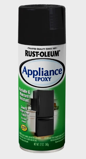 Black, Rust-Oleum Specialty Gloss Appliance Epoxy Spray Paint, 12 oz 