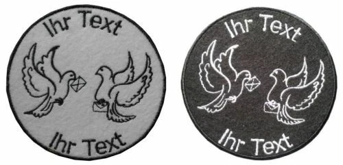 Carrier pigeons pigeons patch with text patch 10cm (131)