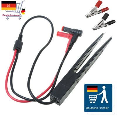 Multimeter Messpinzette SMD  Tester Pinzette Prüfung Messung+2 Krokodilklemmen