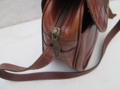 Sac à Main En Cuir EL Campero Vintage - Bandoulière Marron Made In Italy