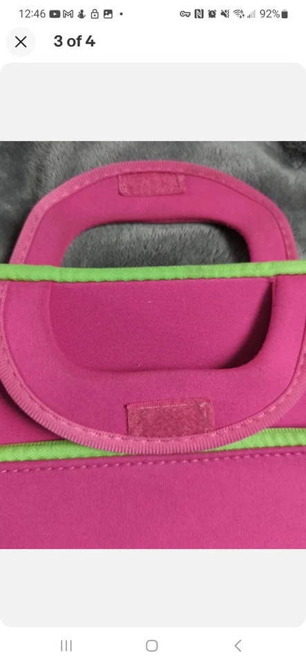 Bolsa para tablet Evecase Kids: rosa con detalles verdes Foto 3 de 3