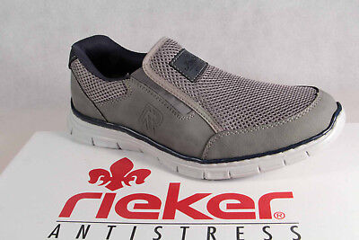 Mens Rieker B4873 Grey Casual Slip On Shoes