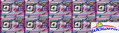 (10) 2022 Panini Donruss OPTIC Baseball Blaster Box-Cal Raleigh/Bobby Witt RC YR