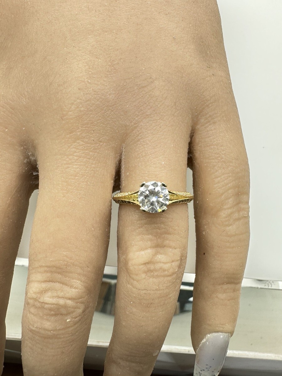 Solitaire Brilliant Cut Diamond Total Ct Size M UK