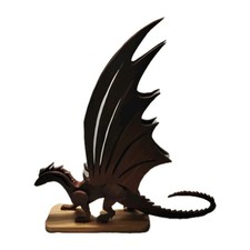 Hand‑Carved Dragon in Pine and Sapele Wood