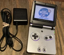 Nintendo Game Boy Advance SP Black Silver AGS-001 Handheld Console Plus More