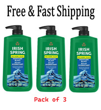 Irish Spring Moisture Blast Body Wash for Men Large 30 fl oz Bottle each--3 Pack