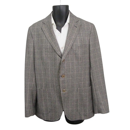 Maurizio Baldassari Unstructured 3 Button Sport Coat 40R / Gray Glen Plaid