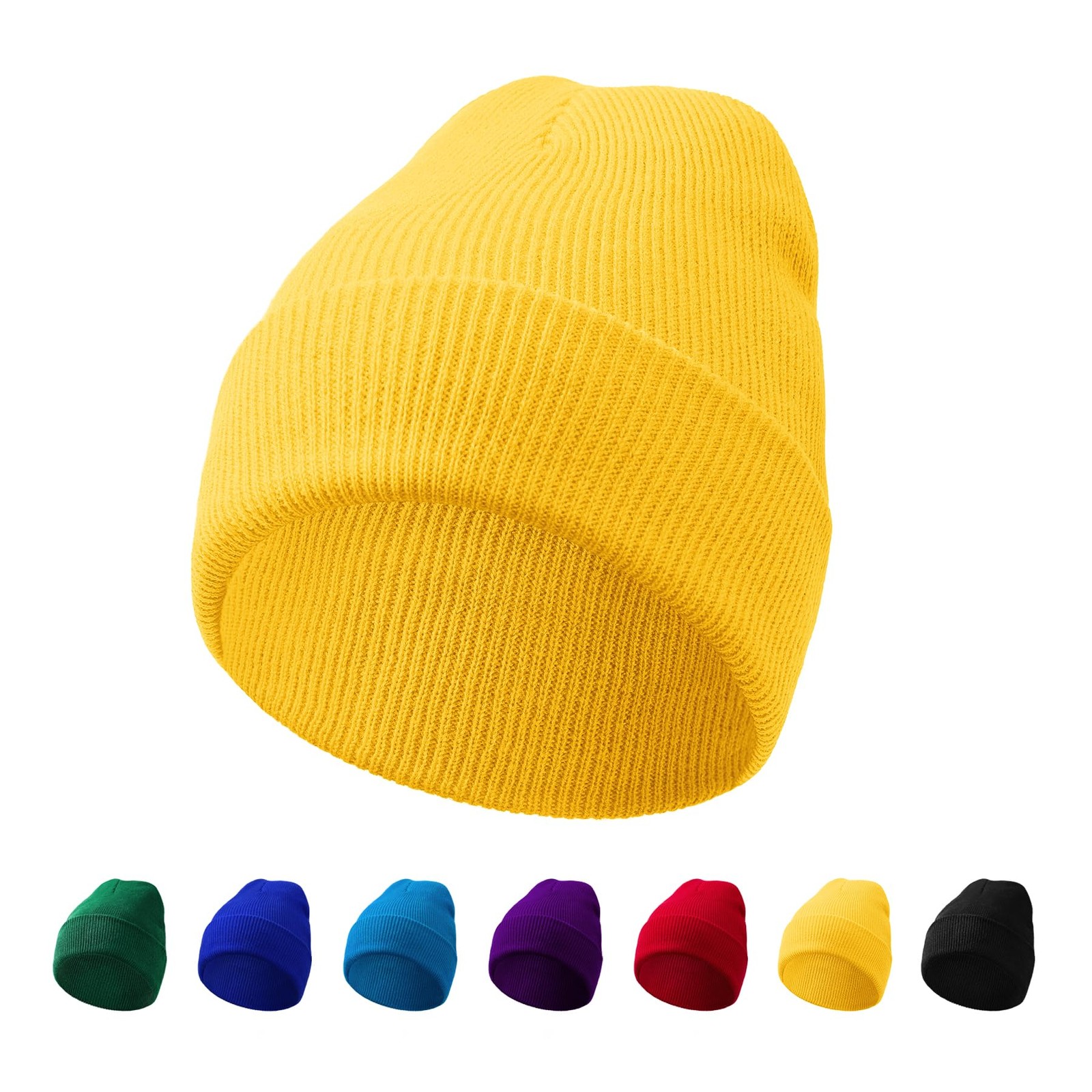 Zando Soft Kids Toddler Baby Yellow Beanie for Boys Girls - Cute Slouchy Cuff...