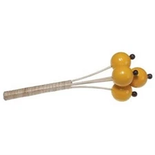 Toca Rattan Yellow Ball Shaker on Stick