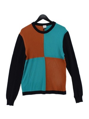 Paul Smith Herren Pullover M Multi 100% Baumwolle Rundhals Pulli Neu Mit Etikett