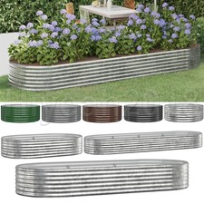 Metall Oval Pflanzgefäß Garten Hochbeet Pflanzkübel Gemüsebeet Blumenkasten Beet