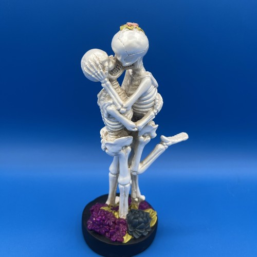 Statuina coppia scheletro eternamente tua romantica decorazione gotica alta 7,5” Ashland - Foto 4 di 5