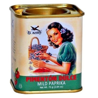 El Avion Mild Paprika 2.64-oz Pimenton Dulce Spain Vintage Inspired Tin Gift NEW