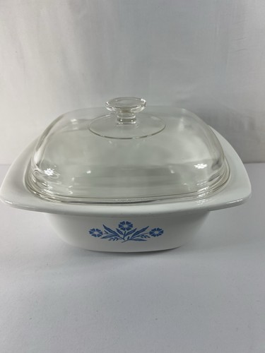 CorningWare Blue Cornflower 4 Qt Casserole P-34-B with Lid - Picture 8 of 9