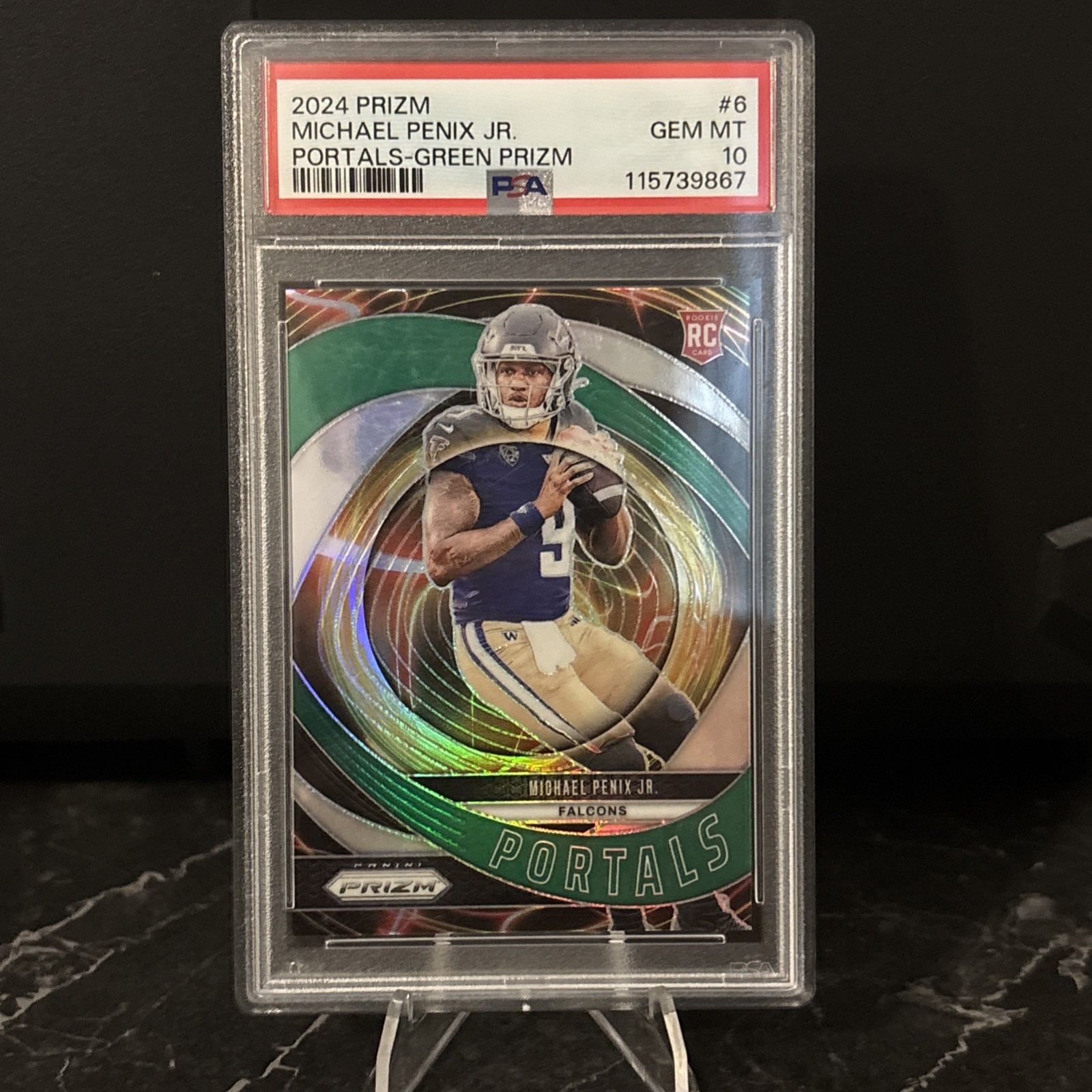 Michael Penix Panini Prizm Portals #6 Green
