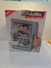 FotoMax Rotary Photo Display Byers 100 3 1/2"x5" pics NEW OPEN BOX Slate Blue