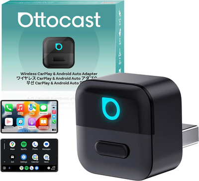 OTTOCAST Mini Pico Wireless CarPlay & Android Auto Adapter   WiFi 6 + Bluetooth 
