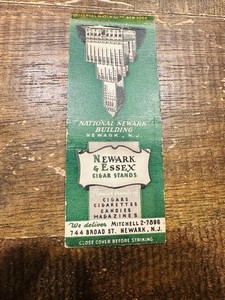 New Jersey Universal Brand Matchbook Newark & Essex Cigar Stands