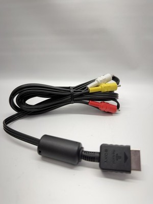 Official OEM Sony PlayStation AV Composite Video Audio Cable PS1 PS2 PS3 NEW