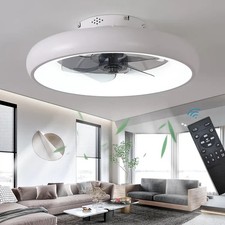 Ceiling Fan with Light Remote Control 48cm 36W LED 6-Speed Dimmable Reversible -