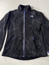 The North Face Youth Girls Fleece Jacket Black XL Full Zip Pockets Soft