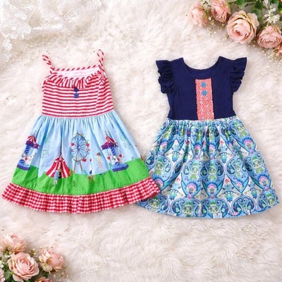 Matilda Jane Eleanor Rose Dresse Carnival Paisley Ruffle Boutique Bundle Sz 5/6