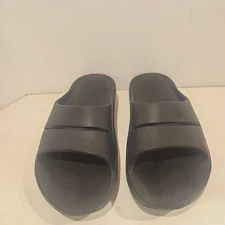 OOFOS OOahh Recovery Sandals Slide On Black Size Women's 9 Men's 7