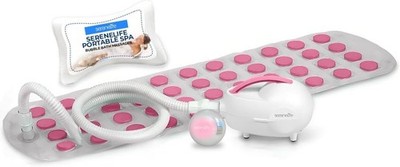 SereneLife Bubble Bath Mat - Portable Spa Bubble Bath Massager with Waterproo...