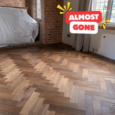 🌰 Sample* 18mm Double Smoked Chestnut Oak Herringbone Engineered Flooring