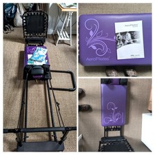 Aero Pilates Reformer Machine 435 with pull up bar, neck support, rebounder VGC