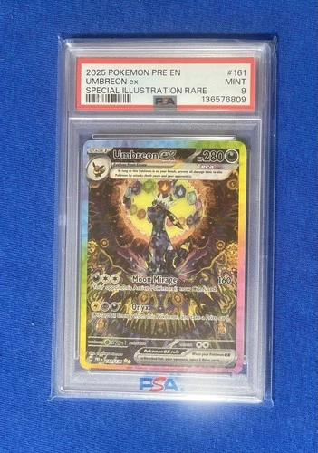 2025 Pokemon PRE EN Special Illustration Rare #161 Umbreon ex PSA 9 MINT