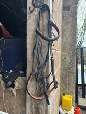 Large Cob Size Leather Bridle Without Reins