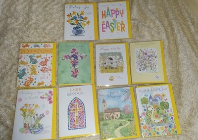 Frohe Ostern Karten 10 x verschiedene Designs von Nigel Quiney Konvolut